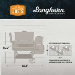 Oklahoma Joe's Longhorn Charcoal/Wood Offset Smoker Black -Grill Masters Outlet 11e4cb41 885f 4723 af3c 60be530f2b18