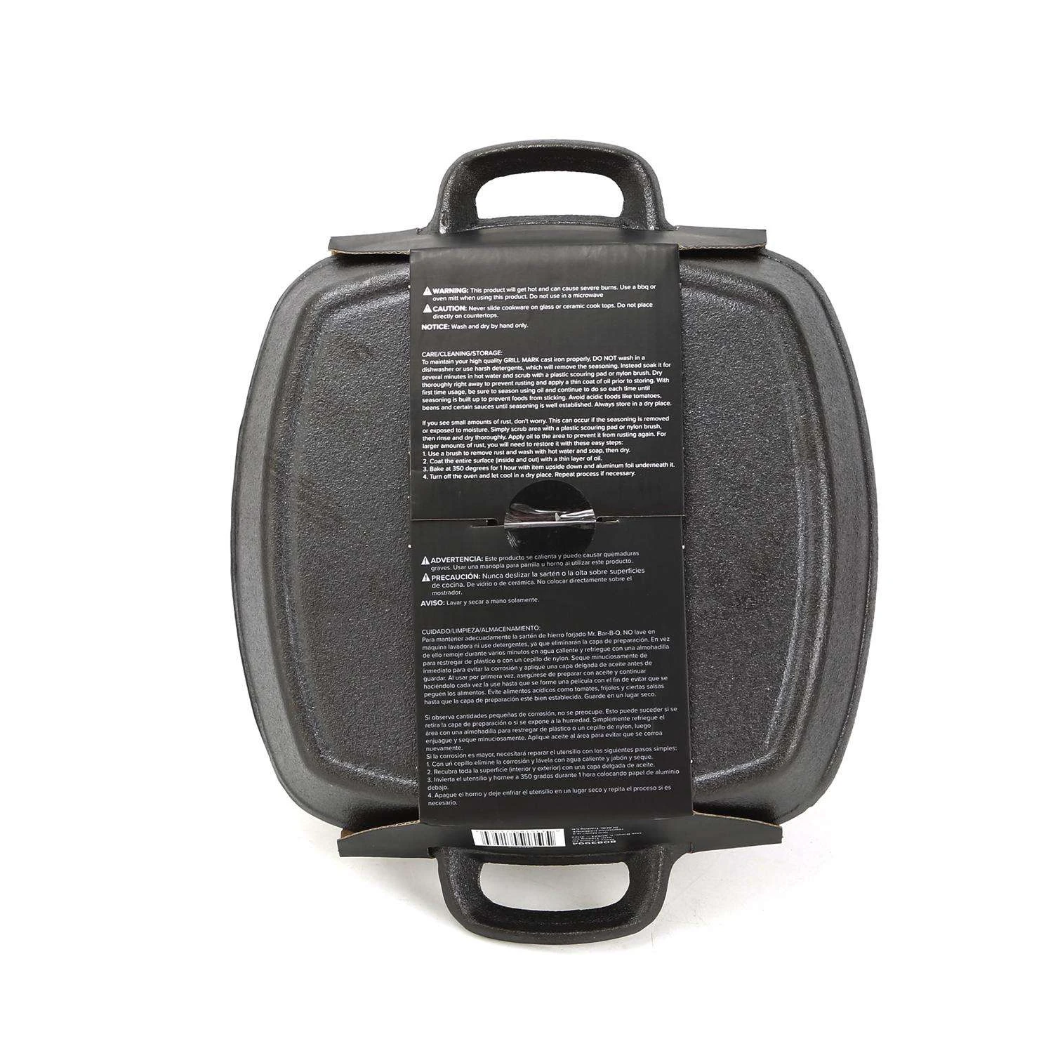 Grill Mark Cast Iron Deep Dish Pan 12.8 In. L X 10.3 In. W 1 Pk 4 Grill Mark Cast Iron Deep Dish Pan 12.8 In. L X 10.3 In. W 1 Pk - Image 2