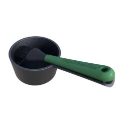 Big Green Egg Cast Iron Sauce Pot And Basting Brush 2 Pc