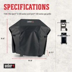 Weber Spirit 200 & Spirit II 200 Series Black Grill Cover -Grill Masters Outlet 319f2eea da6a 4c0c 9915 6545f5182a03