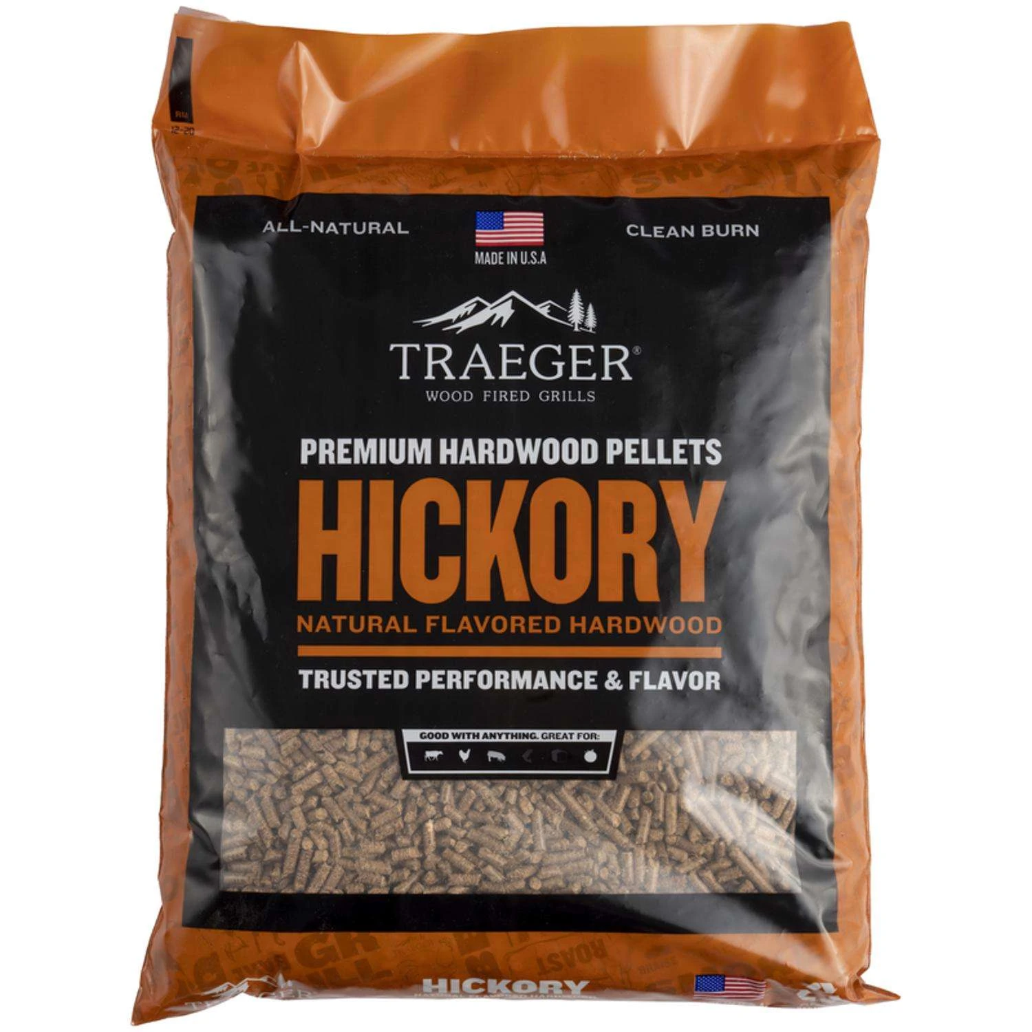 Traeger Premium All Natural Hickory BBQ Wood Pellet 20 Lb 3 Traeger Premium All Natural Hickory BBQ Wood Pellet 20 Lb