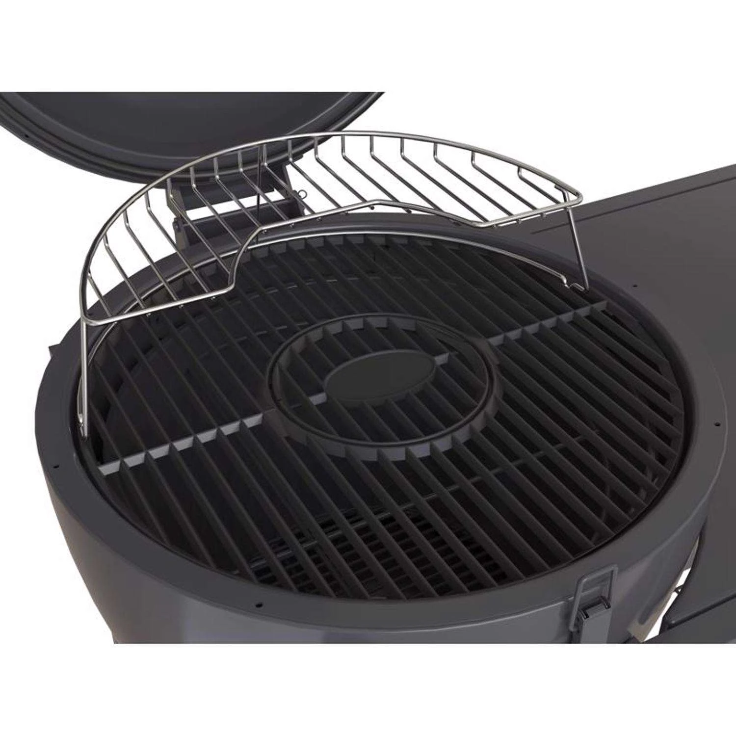 Brand-Man Grills 20 In. Rodeo Deluxe Charcoal/Wood Kamado Grill And Smoker Gray 6 Brand-Man Grills 20 In. Rodeo Deluxe Charcoal/Wood Kamado Grill And Smoker Gray - Image 4