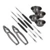 Bayou Classic Stainless Steel Black/Silver Grill Tool Set 10 Pc