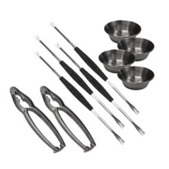 Bayou Classic Stainless Steel Black/Silver Grill Tool Set 10 Pc