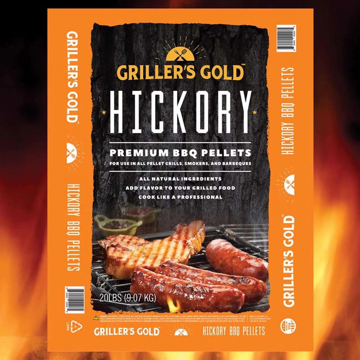 Griller's Gold All Natural Hickory BBQ Wood Pellet 20 Lb 4 Griller's Gold All Natural Hickory BBQ Wood Pellet 20 Lb - Image 2