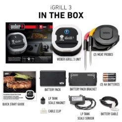 Weber IGrill 3 Digital Bluetooth Enabled Grill/Meat Thermometer -Grill Masters Outlet 3563368c c97b 4f4d 963b ef5b70dc1ce4
