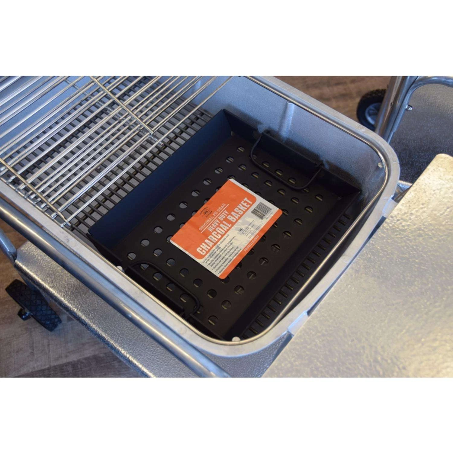 PK Grills Steel Charcoal Basket 10 In. L X 12 In. W 4 PK Grills Steel Charcoal Basket 10 In. L X 12 In. W - Image 2