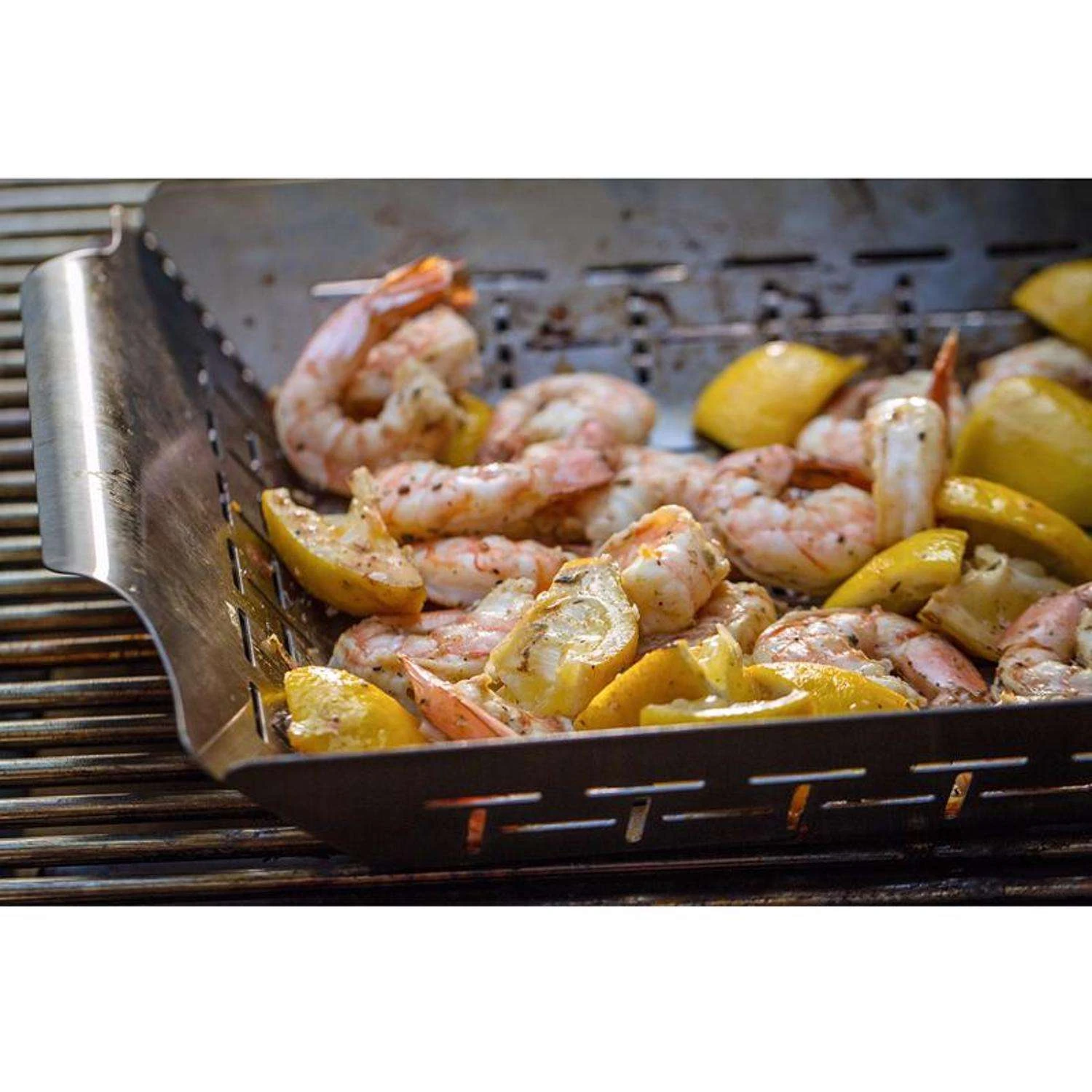 Weber Stainless Steel Grill Basket 13.8 In. L X 11.8 In. W 1 Pk 7 Weber Stainless Steel Grill Basket 13.8 In. L X 11.8 In. W 1 Pk - Image 5