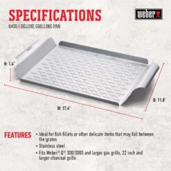 Weber Stainless Steel Grilling Pan 17.4 In. L X 11.8 In. W 1 Pk -Grill Masters Outlet 3bcd0387 6dc0 48d3 a528 cd3299020b83
