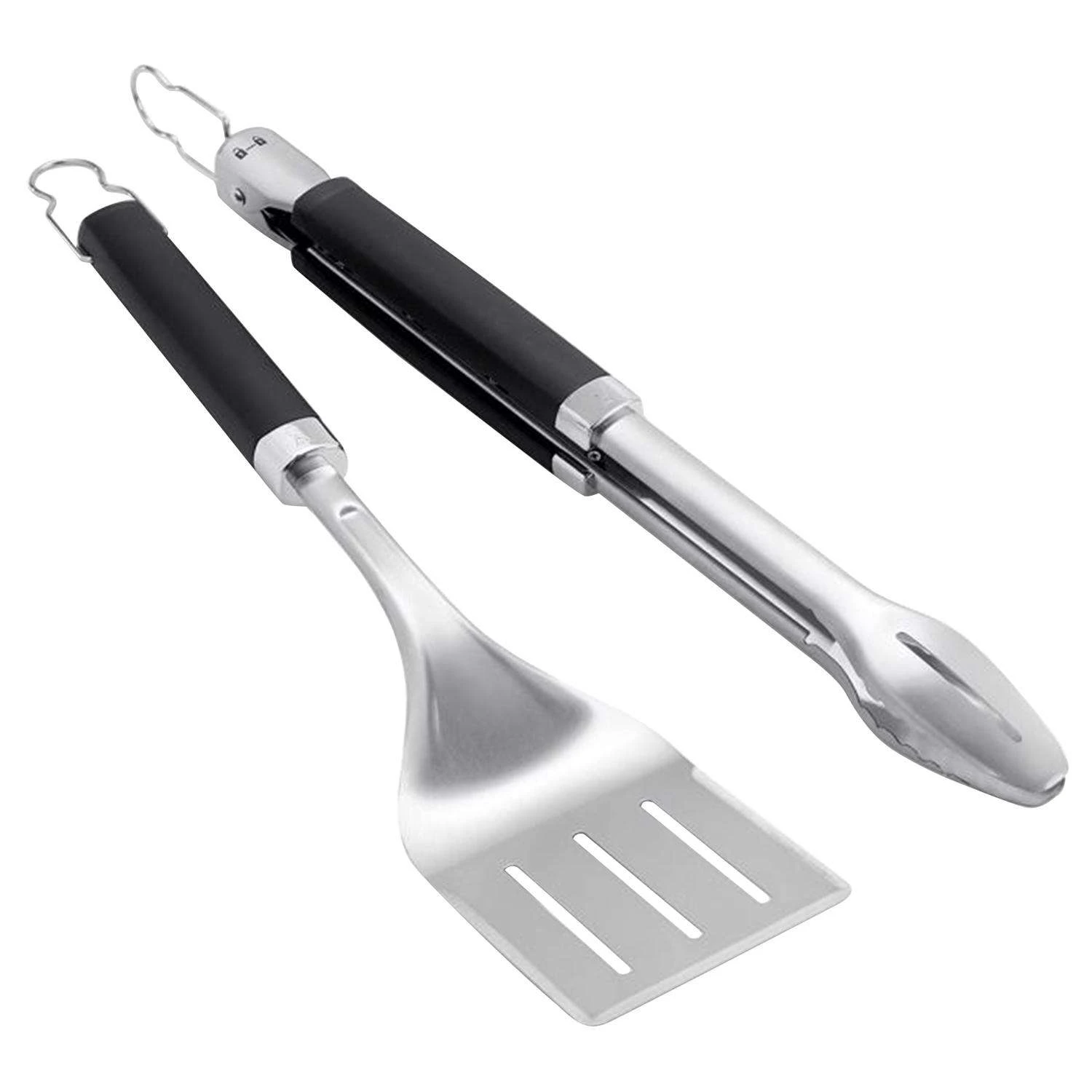 Weber Precision Stainless Steel Black/Silver Grill Tool Set 2 Pc 3 Weber Precision Stainless Steel Black/Silver Grill Tool Set 2 Pc