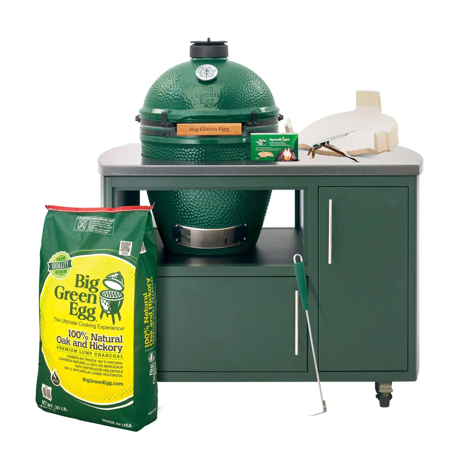 Big Green Egg 8.25 In. Large EGG Package With 49 In Island Package Charcoal Kamado Grill And Smoker 3 Big Green Egg 8.25 In. Large EGG Package With 49 In Island Package Charcoal Kamado Grill And Smoker