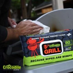 Crocodile Cloth Grill Wipes 80 Wipes 3.5 In. H X 15 In. L X 10 In. W 1 Pk -Grill Masters Outlet 58c27c5d 4f6e 46d5 9669 656e59b376d1