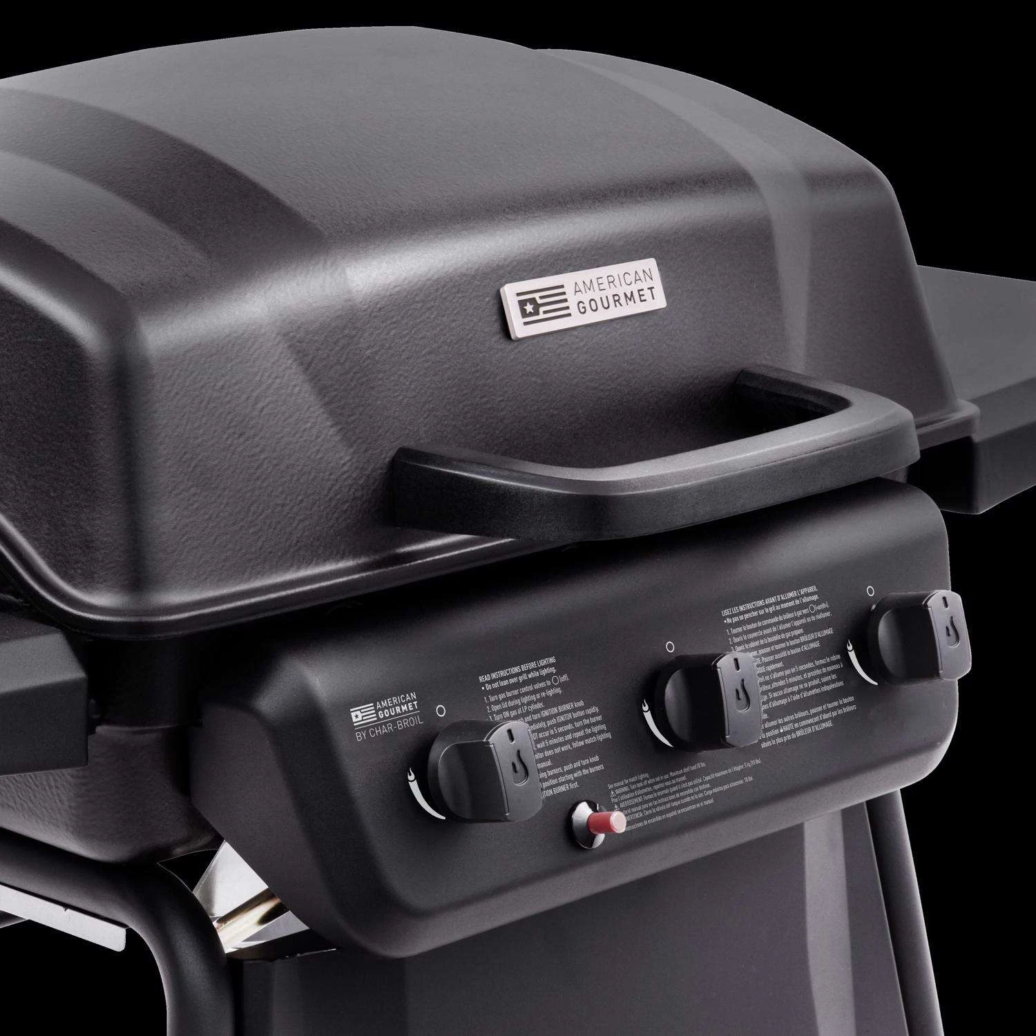 American Gourmet 3 Burner Liquid Propane Grill Black 8 American Gourmet 3 Burner Liquid Propane Grill Black - Image 6