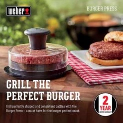 Weber Burger Press 5.5 L X 4.5 In. W 2 -Grill Masters Outlet 602f5de8 7cf3 4e8c b1a2 f2b2ee13f796