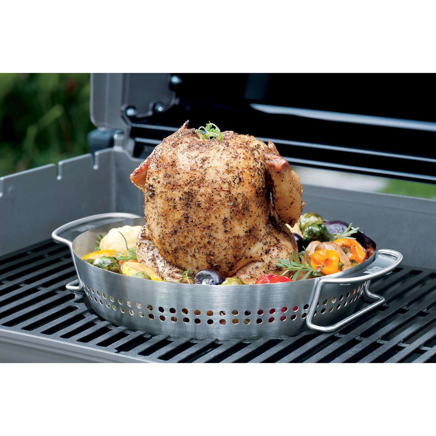 Weber Gourmet BBQ System Stainless Steel Poultry Roaster 15.9 In. L X 13 In. W 1 Pk 7 Weber Gourmet BBQ System Stainless Steel Poultry Roaster 15.9 In. L X 13 In. W 1 Pk - Image 5