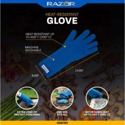 Razor Fabric Grilling Glove 14.65 In. L X 6.69 In. W 1 Pk -Grill Masters Outlet 69b55ea9 08ea 48ef b609 fdebf2c8f2cb