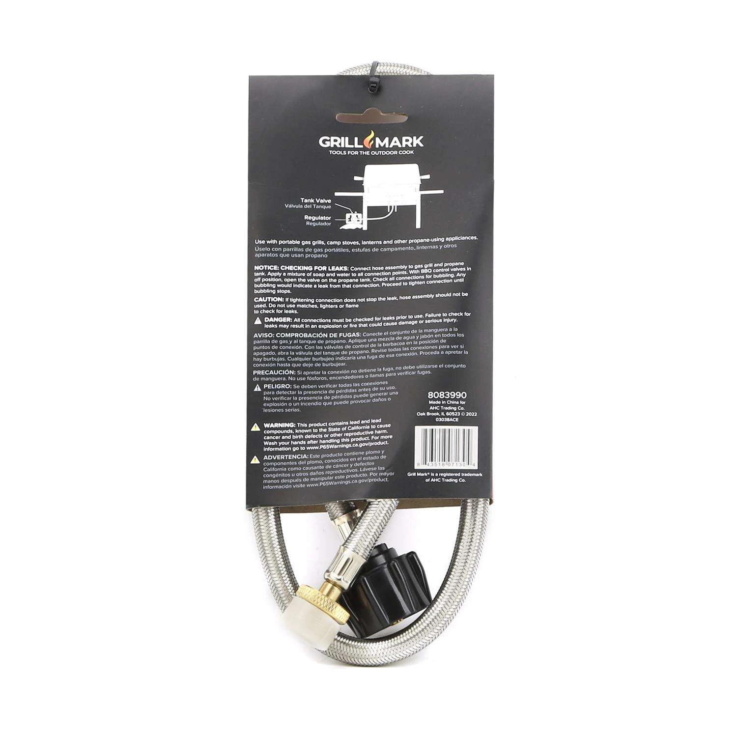 Grill Mark Stainless Steel Gas Line Hose And Adapter For Grill Mark 4 Grill Mark Stainless Steel Gas Line Hose And Adapter For Grill Mark - Image 2