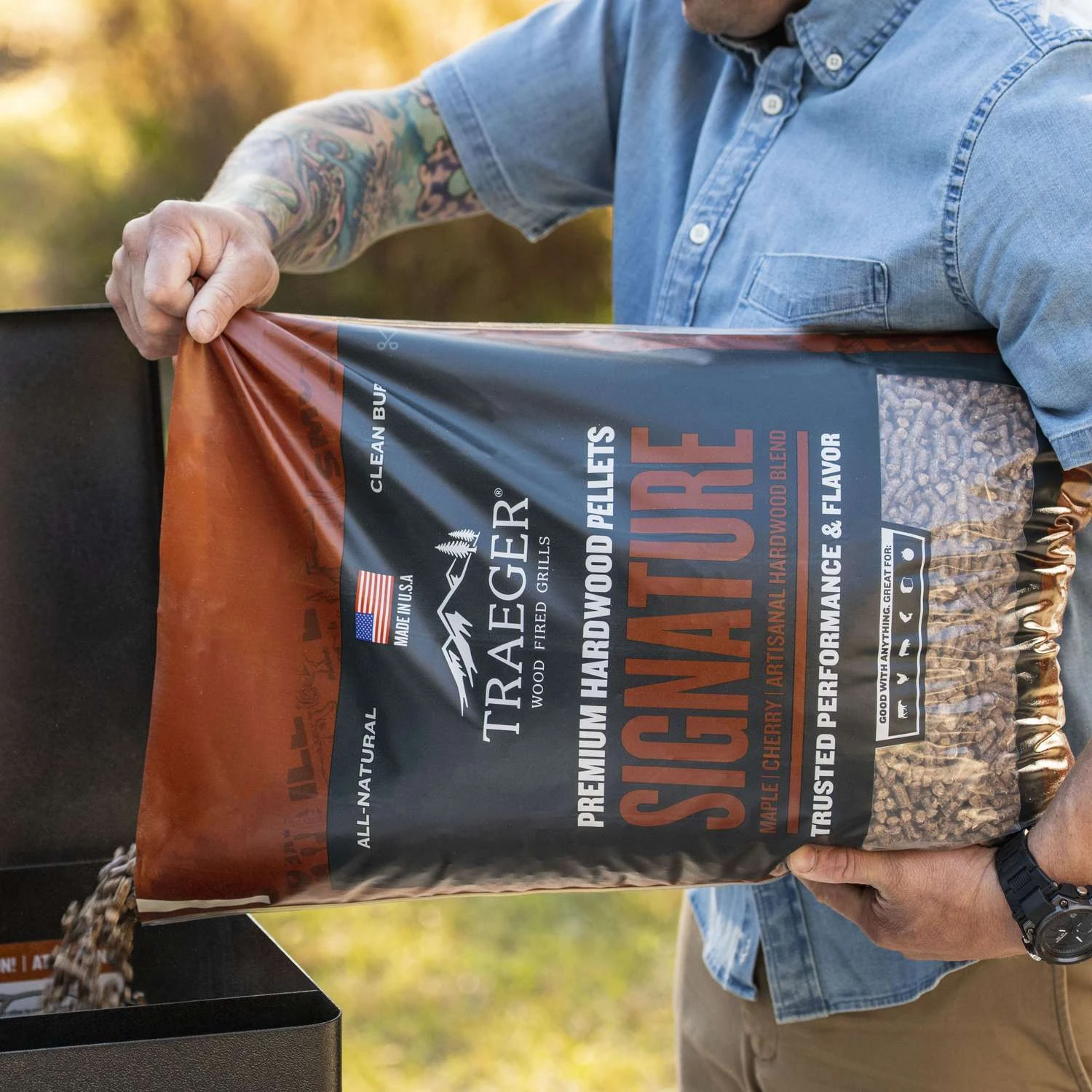 Traeger Signature Hardwood Pellets All Natural Cherry/Hickory/Maple 20 Lb 8 Traeger Signature Hardwood Pellets All Natural Cherry/Hickory/Maple 20 Lb - Image 6