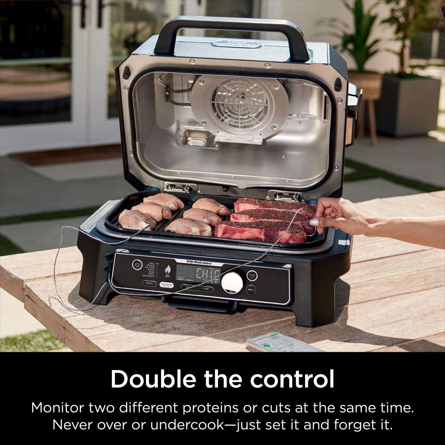 Ninja Woodfire Digital WiFi Enabled Bluetooth Enabled Grill Thermometer 5 Ninja Woodfire Digital WiFi Enabled Bluetooth Enabled Grill Thermometer - Image 3