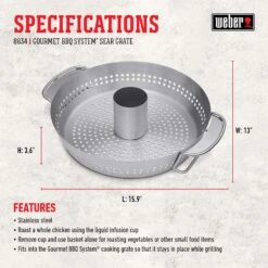 Weber Gourmet BBQ System Stainless Steel Poultry Roaster 15.9 In. L X 13 In. W 1 Pk 14 Weber Gourmet BBQ System Stainless Steel Poultry Roaster 15.9 In. L X 13 In. W 1 Pk -Grill Masters Outlet 9841bcd9 e17e 4c85 b10f 38ce45a927d4