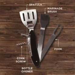 Mad Man Stainless Steel Black/Silver Grill Multi-Tool 1 Pk -Grill Masters Outlet 992ab74c 1af2 4df4 943b 914905c83d80