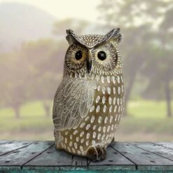Exhart Resin Multi-color 10.3 In. Carved Owl Garden Statue -Grill Masters Outlet 9ee013d3 4bcd 4353 83e1 3c364c8688ee