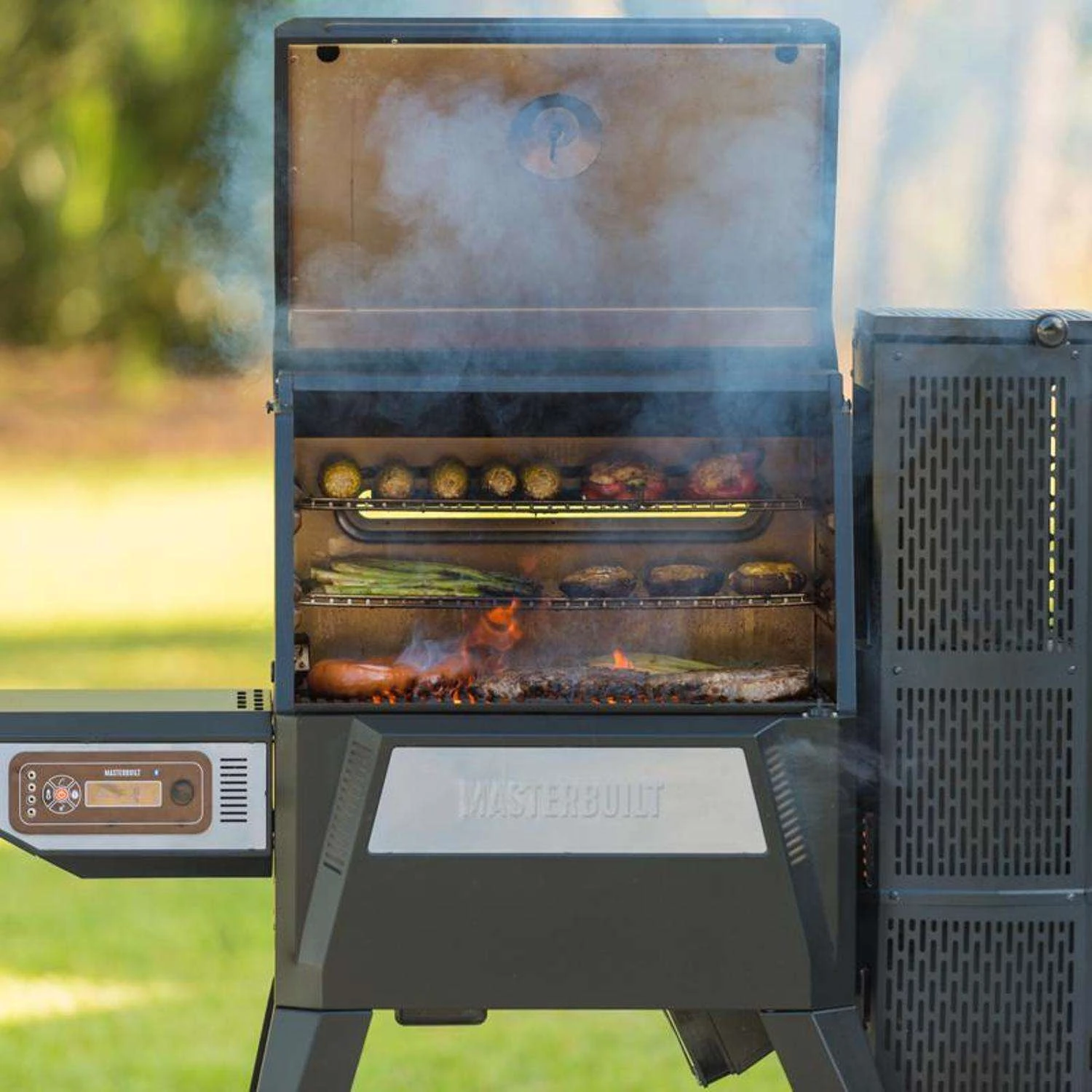 Masterbuilt 24 In. Gravity Series 560 Charcoal Grill And Smoker Black 4 Masterbuilt 24 In. Gravity Series 560 Charcoal Grill And Smoker Black - Image 2