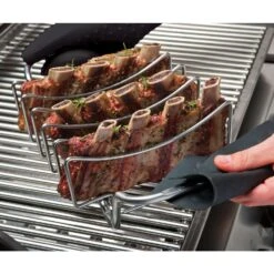 Broil King Stainless Steel Rib Rack 15.2 In. L X 8.6 In. W 1 Pk -Grill Masters Outlet a16ea8e6 b04e 4a31 92dc ce43a55b2a34