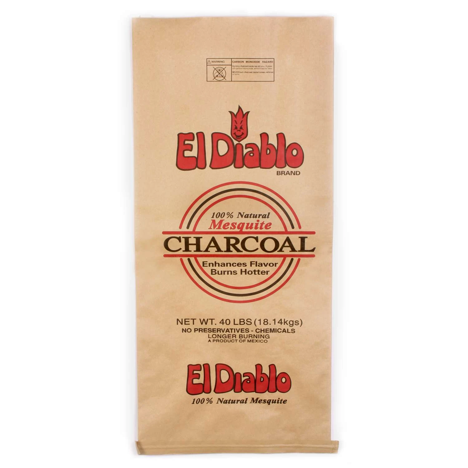 El Diablo All Natural Mesquite Lump Charcoal 40 Lb 4 El Diablo All Natural Mesquite Lump Charcoal 40 Lb - Image 2