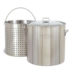 Bayou Classic Stainless Steel Grill Stockpot With Basket 62 Qt 15.55 In. L X 15.55 In. W 1 Pk