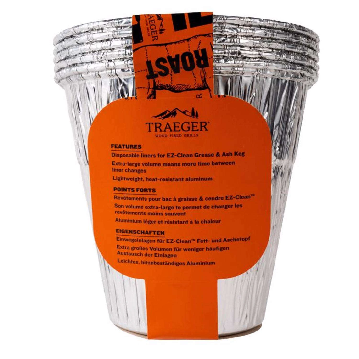 Traeger EZ-Clean Aluminum Grease & Ash Keg Liner 6.3 In. L X 6.3 In. W 4 Traeger EZ-Clean Aluminum Grease & Ash Keg Liner 6.3 In. L X 6.3 In. W - Image 2