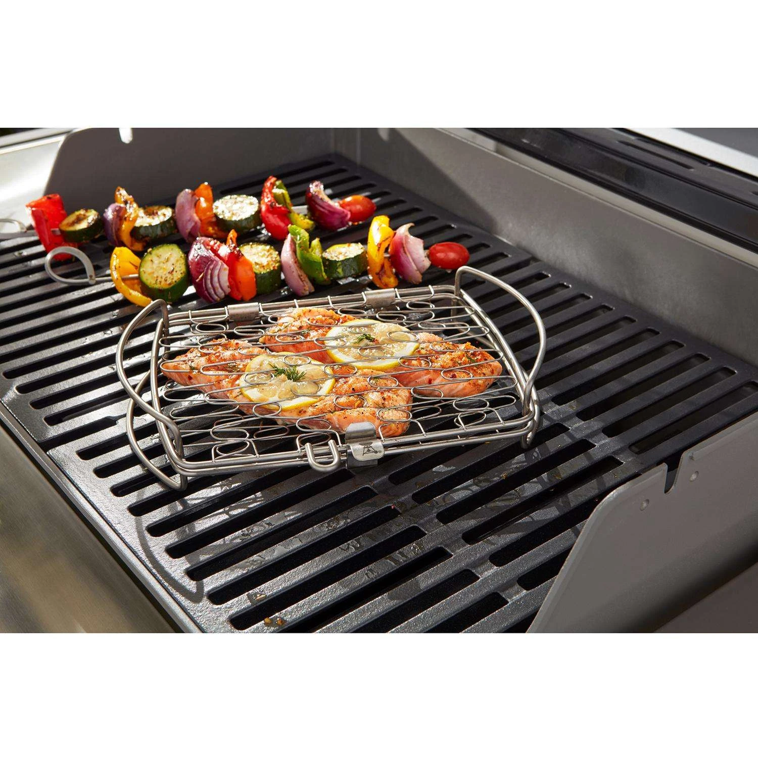 Weber Stainless Steel Grill Basket 11 In. L X 8.1 In. W 1 Pk 4 Weber Stainless Steel Grill Basket 11 In. L X 8.1 In. W 1 Pk - Image 2