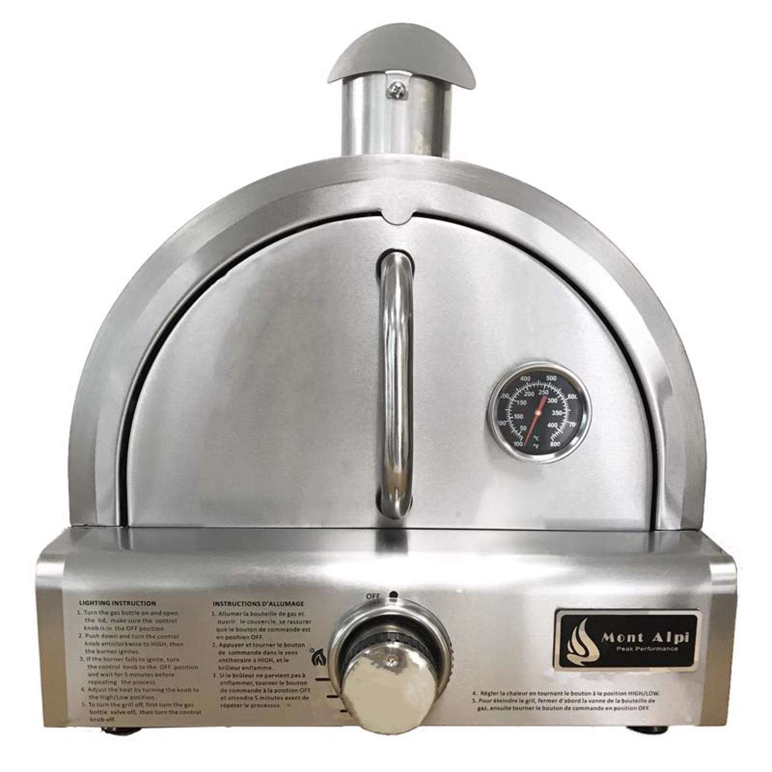 Mont Alpi Propane Gas Portable Pizza Oven Silver 3 Mont Alpi Propane Gas Portable Pizza Oven Silver