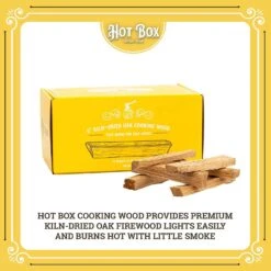 Hot Box Cooking Wood All Natural Oak Mini Logs 350 Cu In -Grill Masters Outlet bf776d13 0044 4bf0 8438 393ed53a32ce