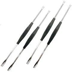 Bayou Classic Stainless Steel Black/Silver Grill Tool Set 4 Pc