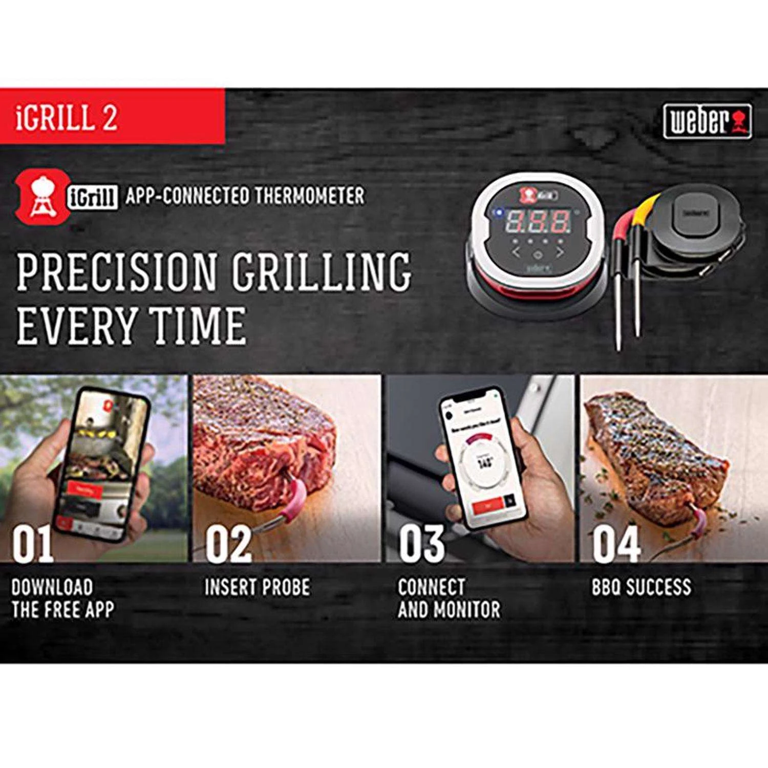 Weber IGrill 2 Digital Bluetooth Enabled Grill/Meat Thermometer 5 Weber IGrill 2 Digital Bluetooth Enabled Grill/Meat Thermometer - Image 3