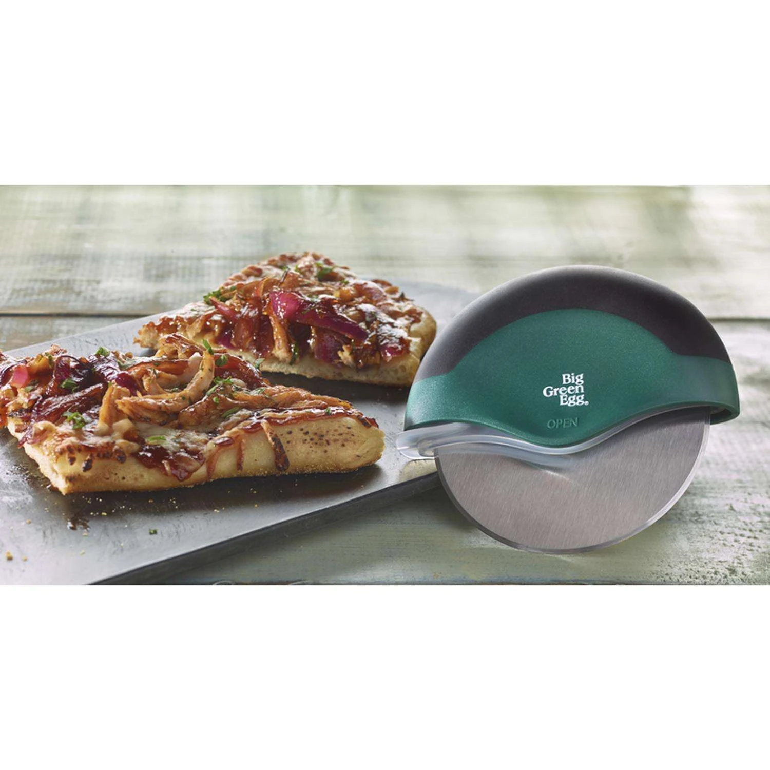 Big Green Egg Stainless Steel Green Pizza Cutter 1 Pk 6 Big Green Egg Stainless Steel Green Pizza Cutter 1 Pk - Image 4
