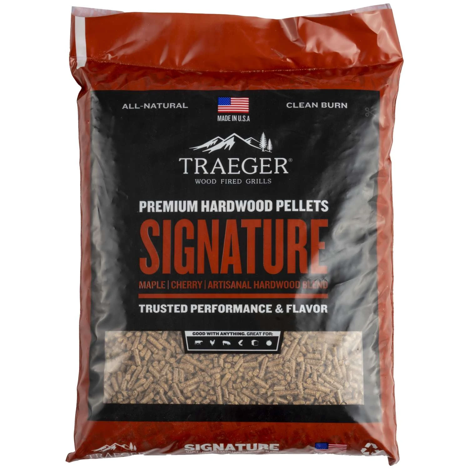 Traeger Signature Hardwood Pellets All Natural Cherry/Hickory/Maple 20 Lb 3 Traeger Signature Hardwood Pellets All Natural Cherry/Hickory/Maple 20 Lb