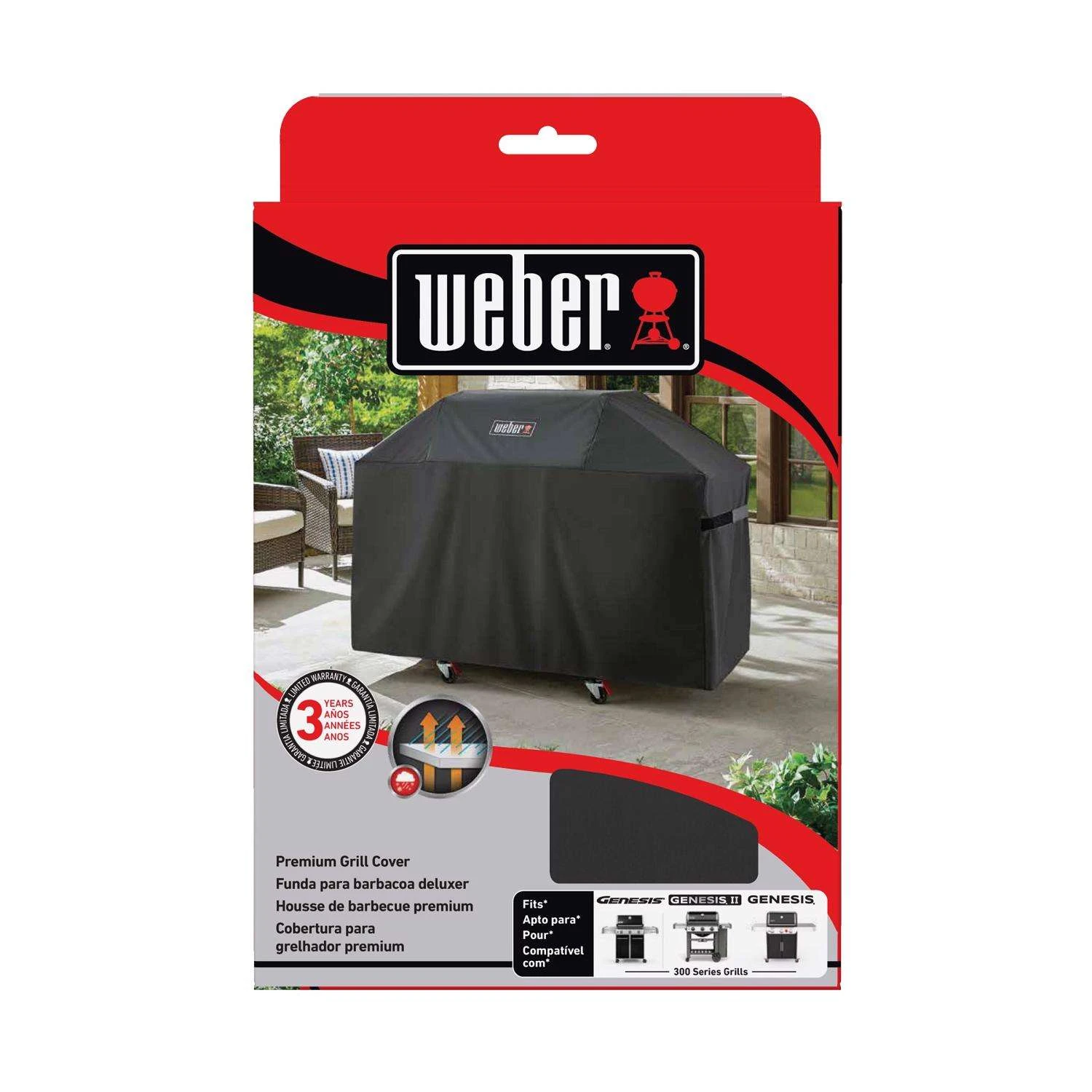 Weber 8pk - Premium Genesis 300 And Genesis II 300 Series Black Grill Cover For Genesis 300 And Gene 3 Weber 8pk - Premium Genesis 300 And Genesis II 300 Series Black Grill Cover For Genesis 300 And Gene