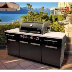 Mont Alpi 5 Burner Natural Gas/Propane Grill Black/Silver -Grill Masters Outlet d87b6172 8464 4a65 95f9 25c30d4ce160