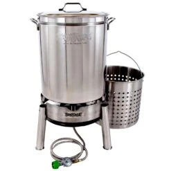 Bayou Classic 106000 BTU Stainless Steel Portable Outdoor Cooker Kit 62 Qt