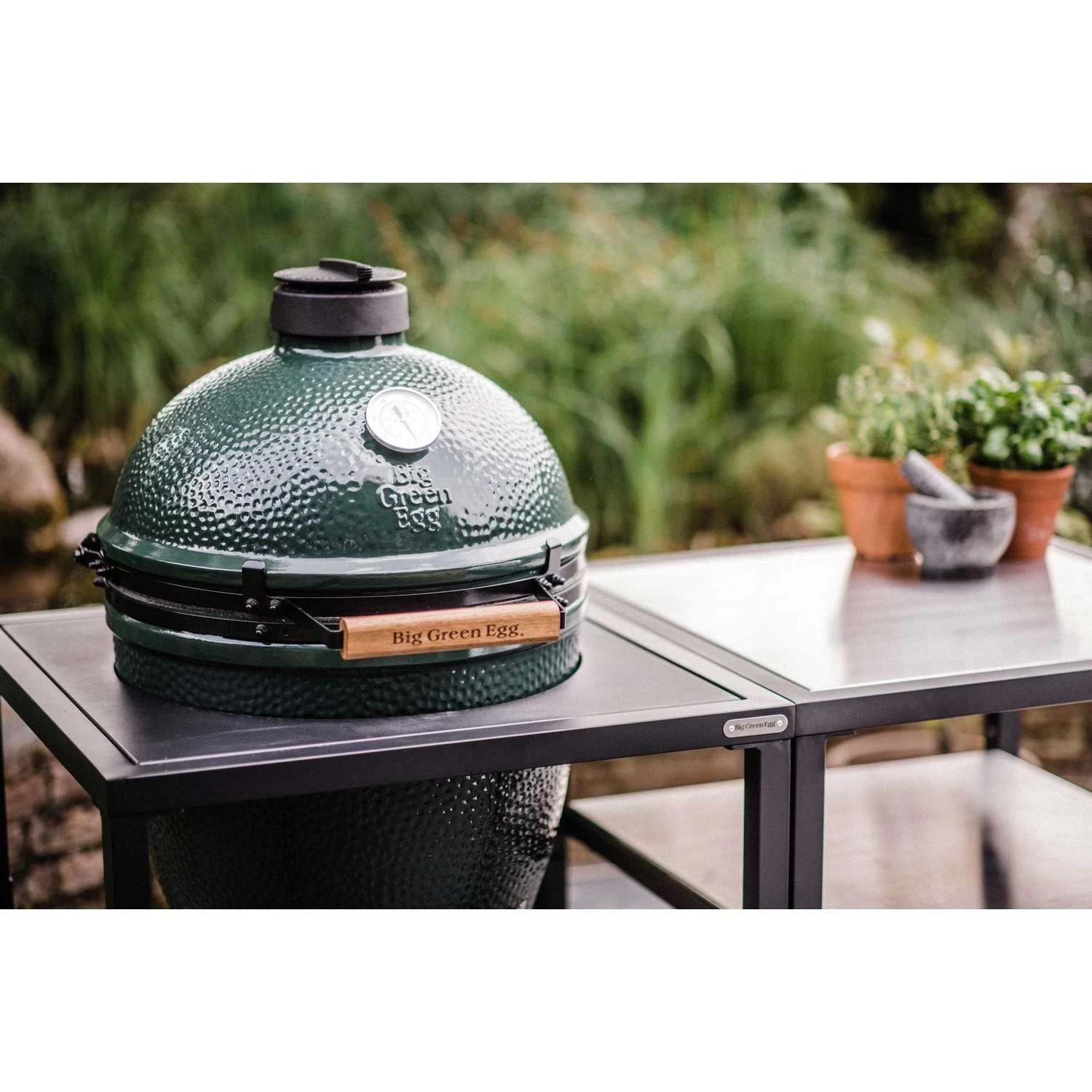 Big Green Egg 18.25 In. Large EGG Package With Modular Nest And Side Table With SS Inserts Charcoal 7 Big Green Egg 18.25 In. Large EGG Package With Modular Nest And Side Table With SS Inserts Charcoal - Image 5