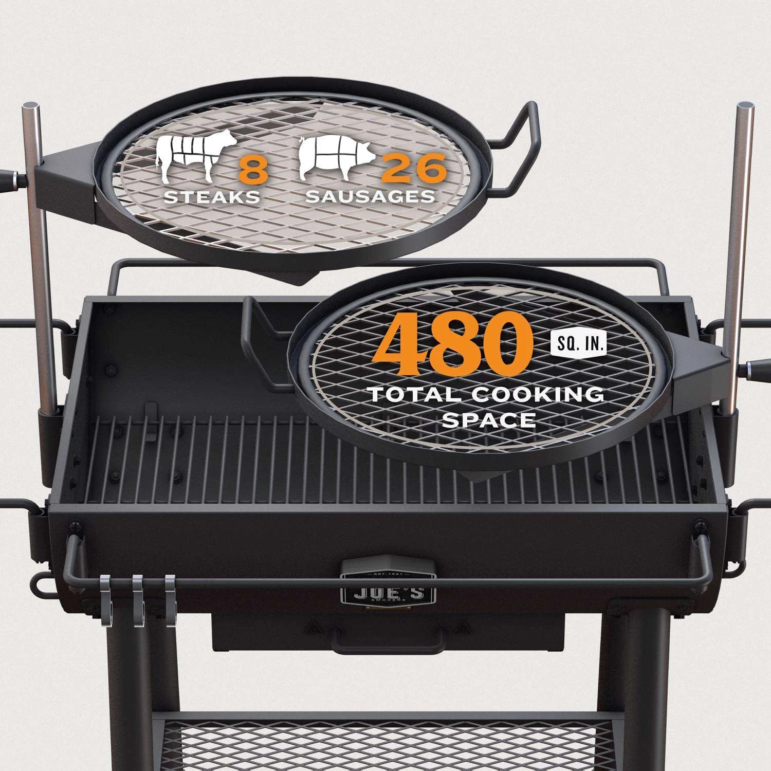 Oklahoma Joe's 19 In. Charcoal/Wood Grill Black 10 Oklahoma Joe's 19 In. Charcoal/Wood Grill Black - Image 8