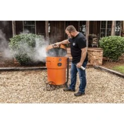 Oklahoma Joe's 21 In. Bronco Pro Charcoal Grill And Smoker Orange -Grill Masters Outlet e78c71ee bba7 4222 b540 e5a4b72fab56
