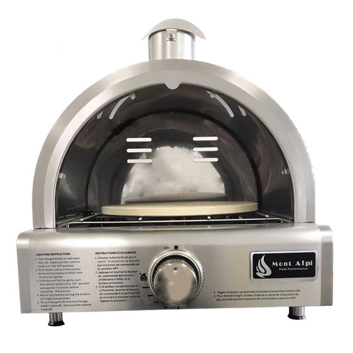 Mont Alpi Propane Gas Portable Pizza Oven Silver 5 Mont Alpi Propane Gas Portable Pizza Oven Silver - Image 3
