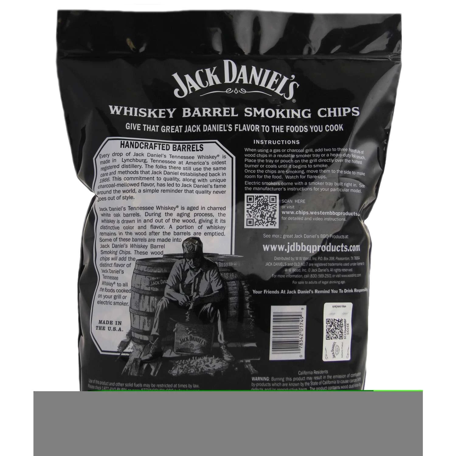Jack Daniel's All Natural Oak Wood Smoking Chips 180 Cu In 4 Jack Daniel's All Natural Oak Wood Smoking Chips 180 Cu In - Image 2