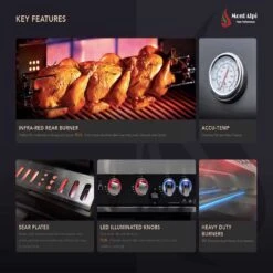 Mont Alpi Island 6 Burner Natural Gas/Propane Grill Silver -Grill Masters Outlet f7624f54 ebba 4405 ba80 2b62a178dc82