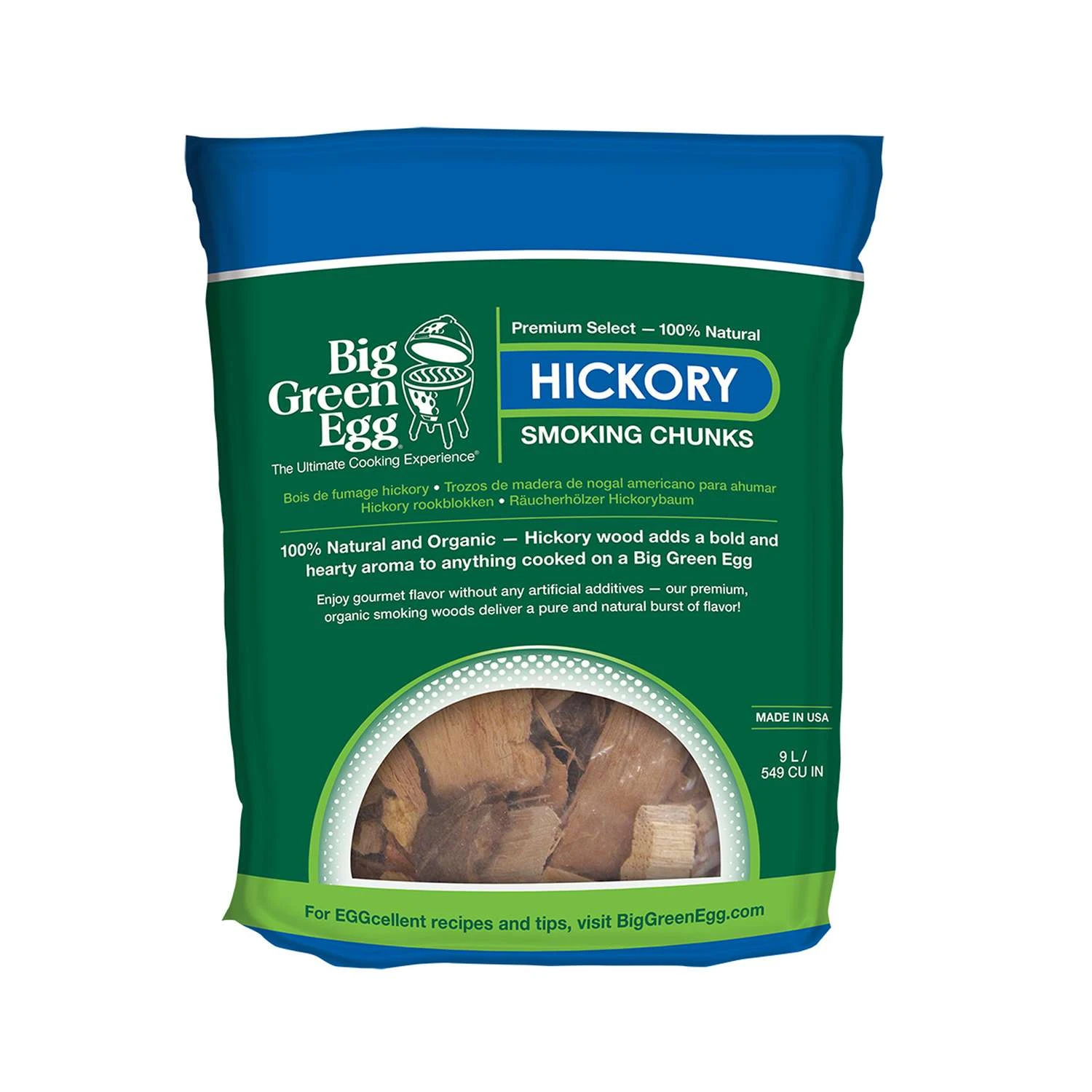 Big Green Egg All Natural Hickory Wood Smoking Chunks 549 Cu In 3 Big Green Egg All Natural Hickory Wood Smoking Chunks 549 Cu In