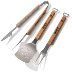 Sportula NFL Stainless Steel Brown/Silver Grill Tool Set 3 Pc
