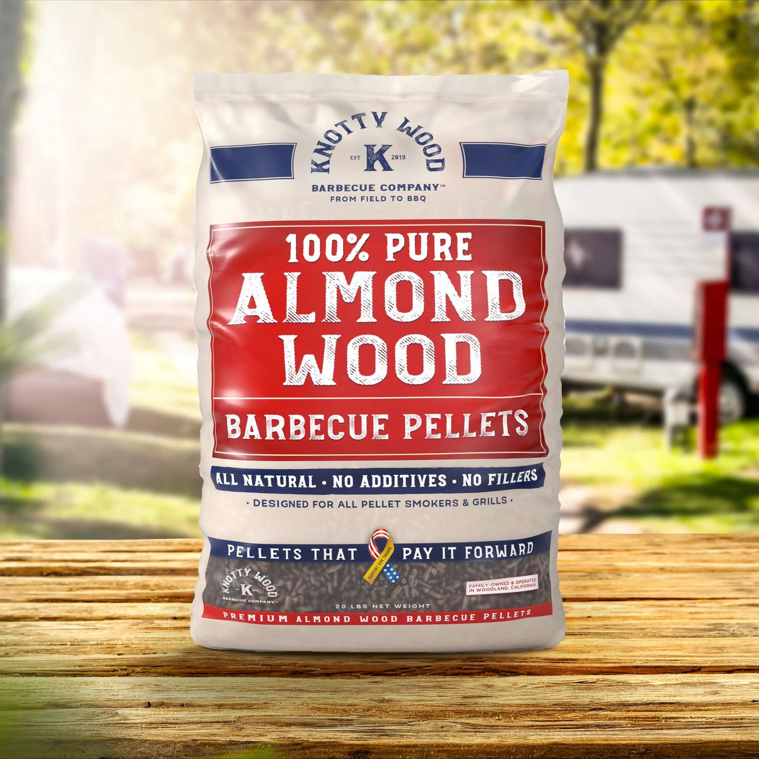 Knotty Wood Barbecue Company All Natural Almond Wood Pellets 20 Lb 5 Knotty Wood Barbecue Company All Natural Almond Wood Pellets 20 Lb - Image 3